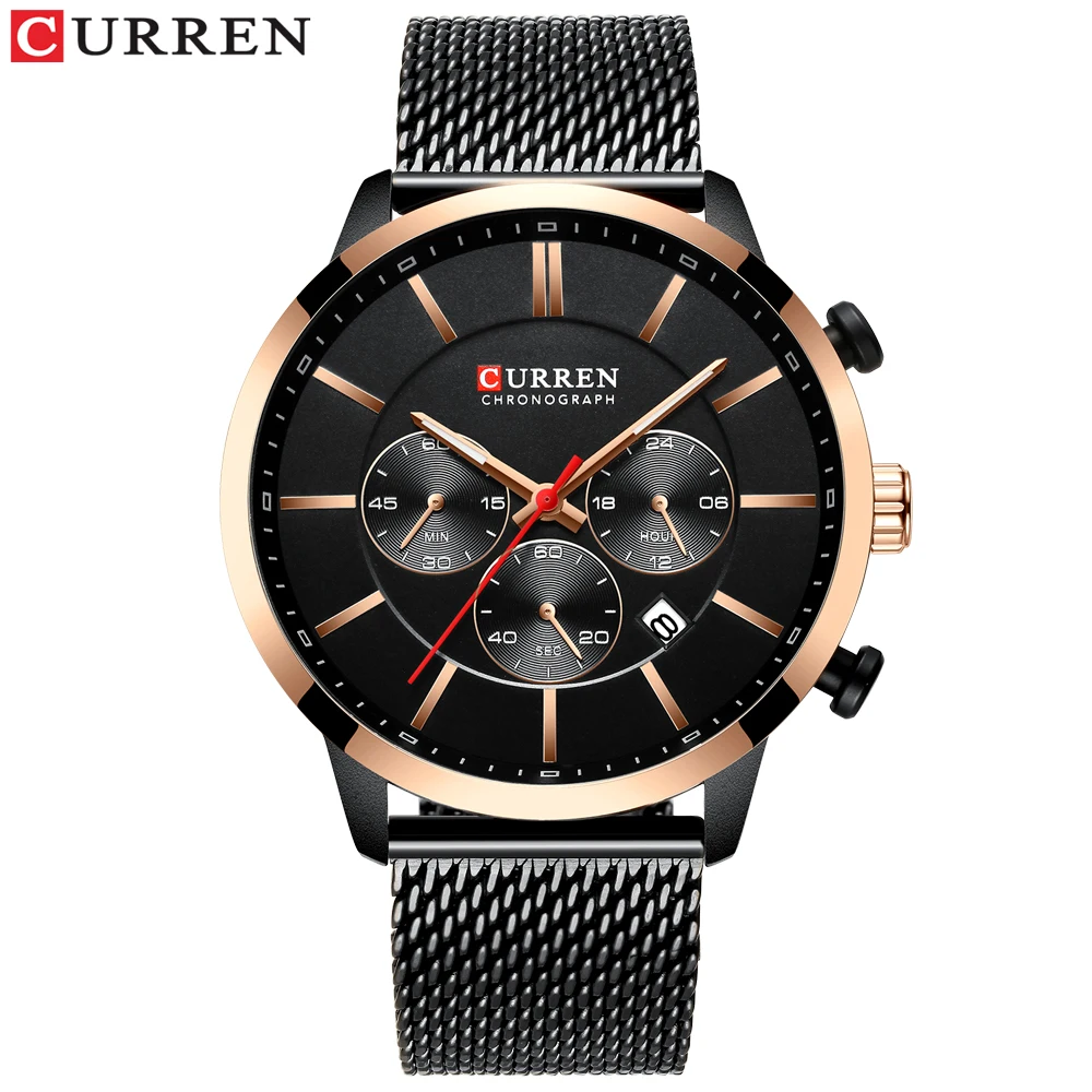 Новые CURREN Мужские часы, хронограф кварцевые деловые мужские часы лучший бренд класса люкс водонепроницаемые наручные часы Reloj Hombre Saat