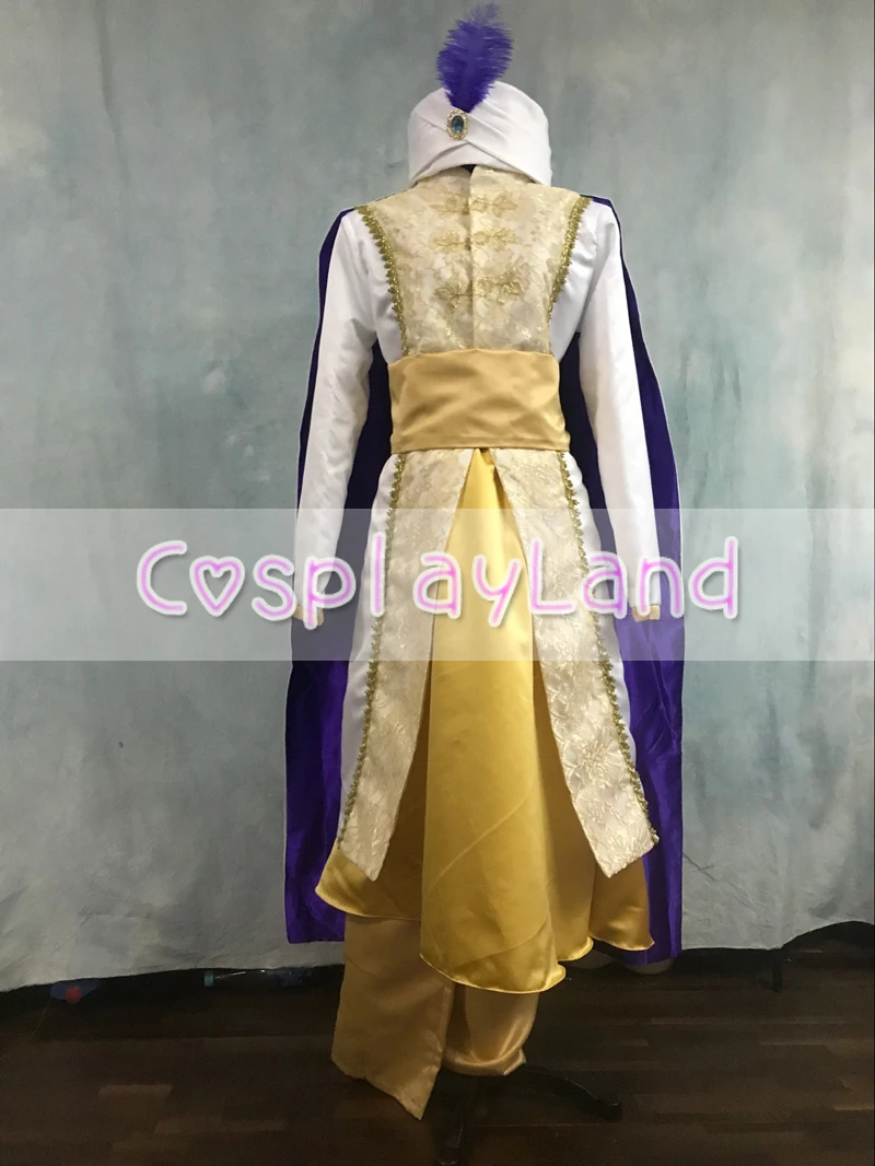 Aladdin and the Magic Lamp Cosplay Costume Adult Halloween Costume for Men Custom Made Aladdin Prince Costume Suit Outfit Aladdin and the Magic Lamp Cosplay Costume Adult Halloween Costume for Men Custom Made Aladdin Prince Costume Suit Outfit