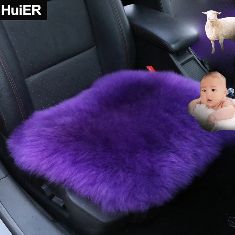 

HuiER Winter 8 Colors Car Seat Cushion High Quality Wool Warm Comfortable Breathable Automobile Accessories Car Seat Protector
