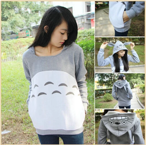 

NEW! Animation Totoro Cosplay Costume Hoodie Coat My Neighbor Totoro Autumn Hoodie Unisex Jacket Hallowmas Christmas clothing
