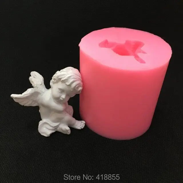 3d силиконовая форма для мыла Купидон Ангел свечи формы ручной работы милый ребенок diy для украшения торта S6003