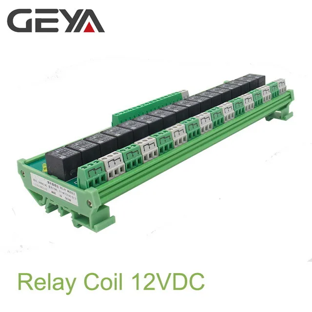 GEYA 16 групп 1SPDT 1NC1NO релейный модуль для AC DC 5 в 12 В 24 В PLC реле