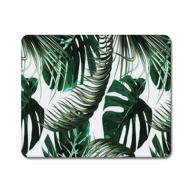 Тропические зеленые листья натуральный резиновый стол коврик для мыши ноутбук компьютер Корпус коврик для мыши