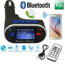 Автомобильный комплект громкой связи Беспроводной Bluetooth fm-передатчик модулятор автомобильные Зарядное устройство AUX MP3 плеер Поддержка SD/TF карты с Пульт дистанционного Управления