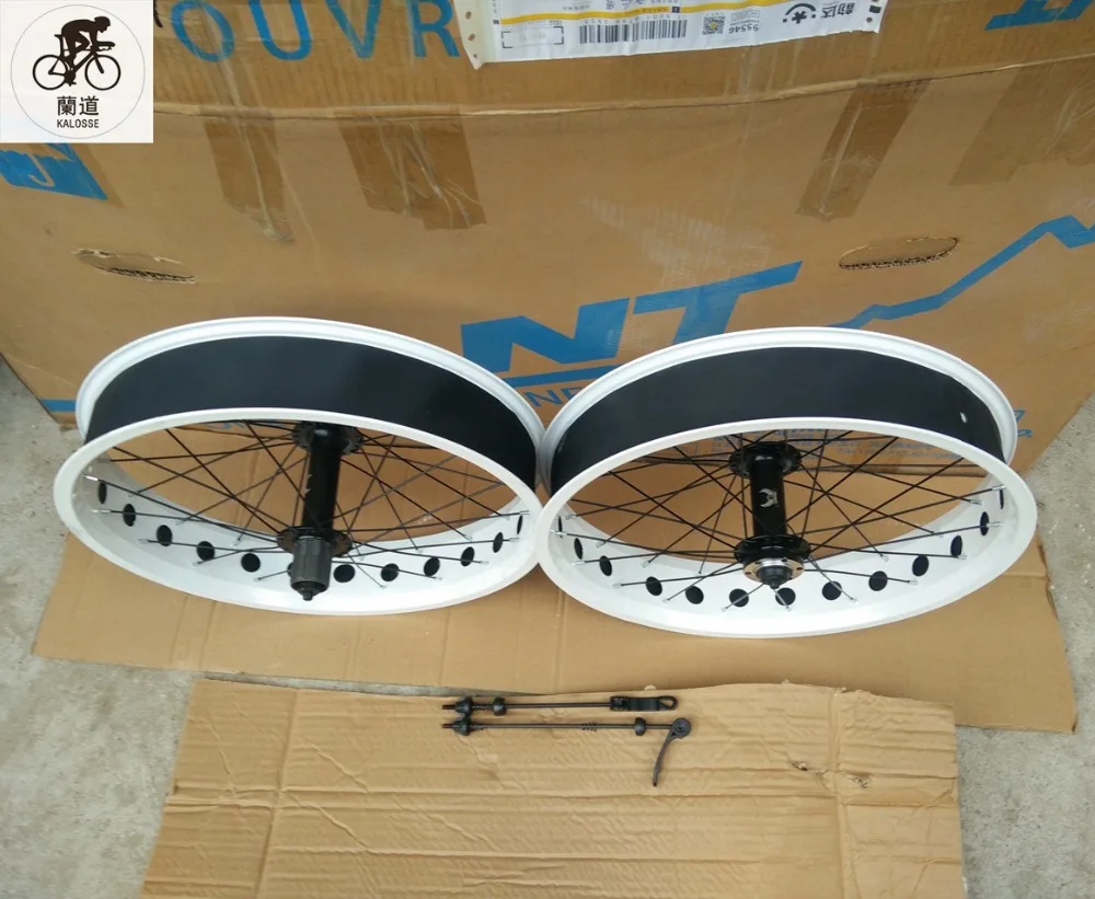 Discount Kalosse  20 inch 36 Holes  20*4.0  wheels, 7/8/9/10S cassette Fat bike  F135/ R190mm hubs , DIY colors  Snow/beach wheel 2