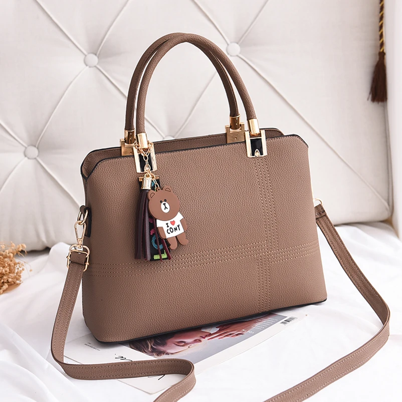 Nevenka 2018 Women Handbags Brand Design Leather Bags Bow Star Pendant Fashion Solid Style Shoulder Bags Luxury Casual Tote11