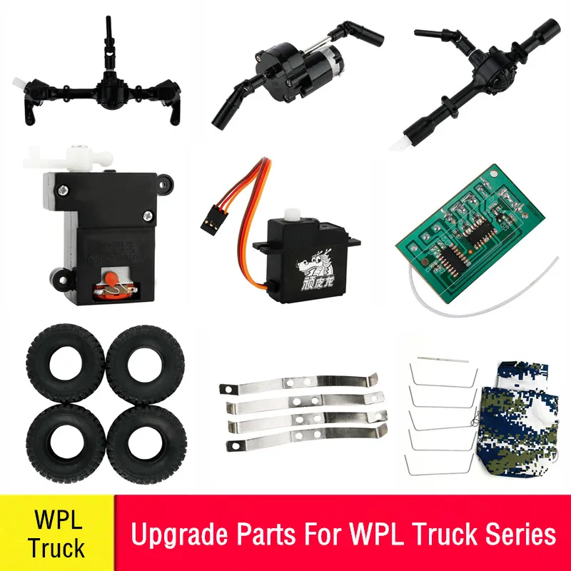

Newest Upgrade Repair Parts Gear Front Axle Bumper Tires Remote Control Kit For WPL Truck GAZ 2 B-1/ B-24 4WD RC Car Accessories