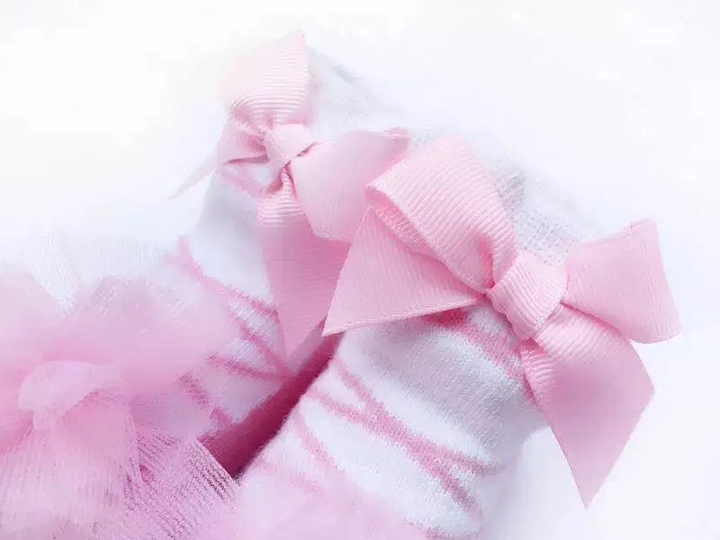 Пышные носки из тюля для новорожденных носки для маленьких девочек хлопковые детские кружевные носки рождественские носки принцессы для маленьких девочек с бантами, милые розовые