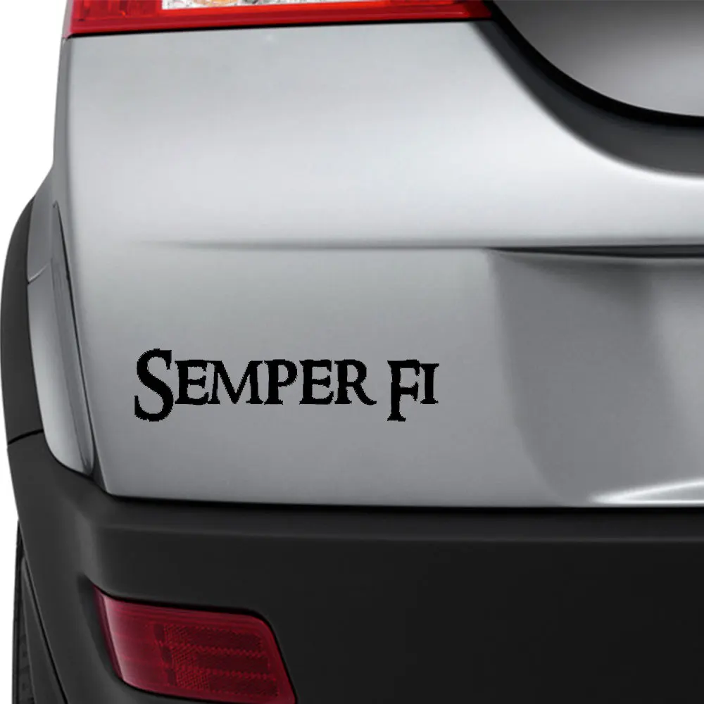 23.8cm14.9cm Semper Fi Marines Sticker  Vinyl Bumper Stickers For Car Truck Window Tool Boxes Wall Laptop Notebook Car Sticker