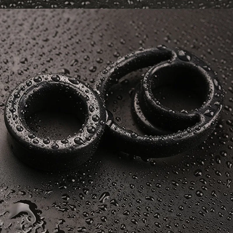 Silicone pênis anel triplo-anel cockring escroto anéis adulto ejaculação atraso brinquedos sexuais prolongar produtos para homem masculino