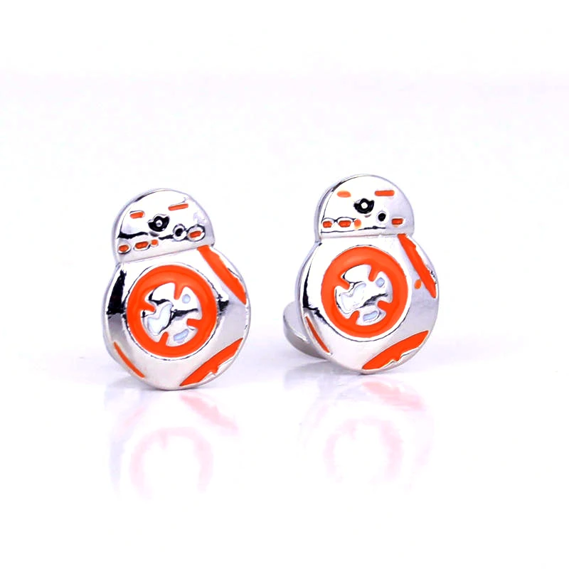 Мужские запонки из фильма Звездные войны HANCHANG BB8 Robot Force Awakens Droid Stormtrooper свадебный