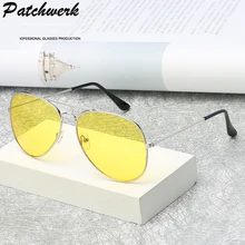 Очки для вождения, очки для ночного вождения, солнцезащитные очки для мужчин и женщин, UV400, очки для пилота, солнцезащитные очки для мужчин и женщин, очки для ночного видения, солнцезащитные очки