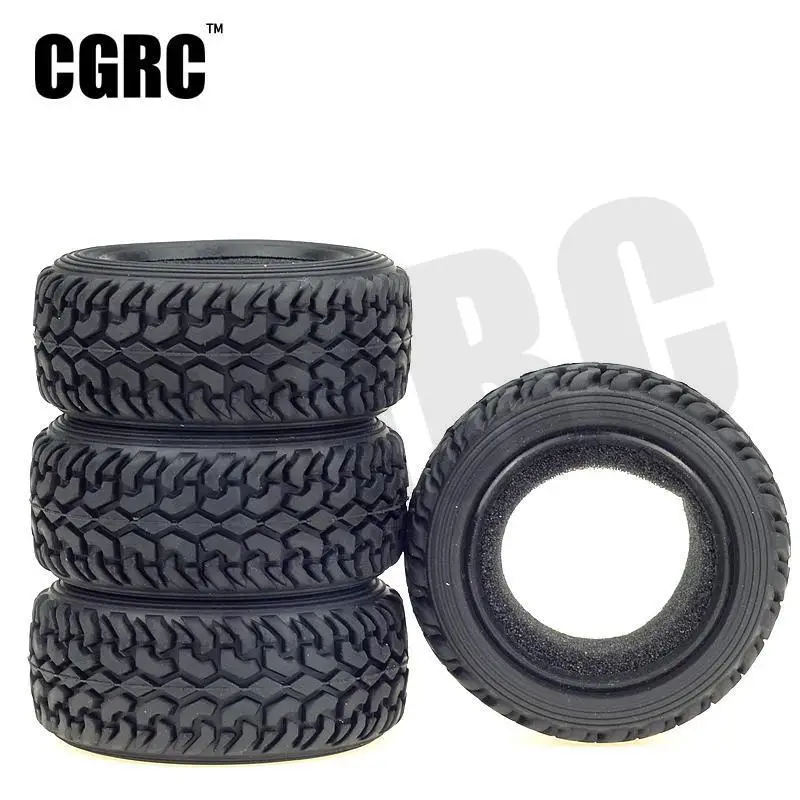 

4Pcs Rubber Tire For 1/10 RC On Road Racing Car HPI Kyosho HSP 94122 Tamiya CS Tt01 WF06
