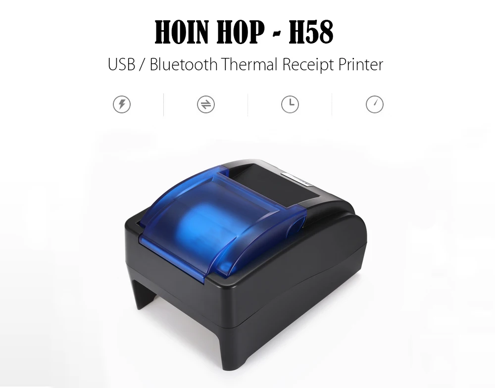 HOIN HOP-H58 58 мм беспроводной термопринтер Bluetooth ESC POS USB приемная печатная машина Поддержка Android iOS денежный ящик