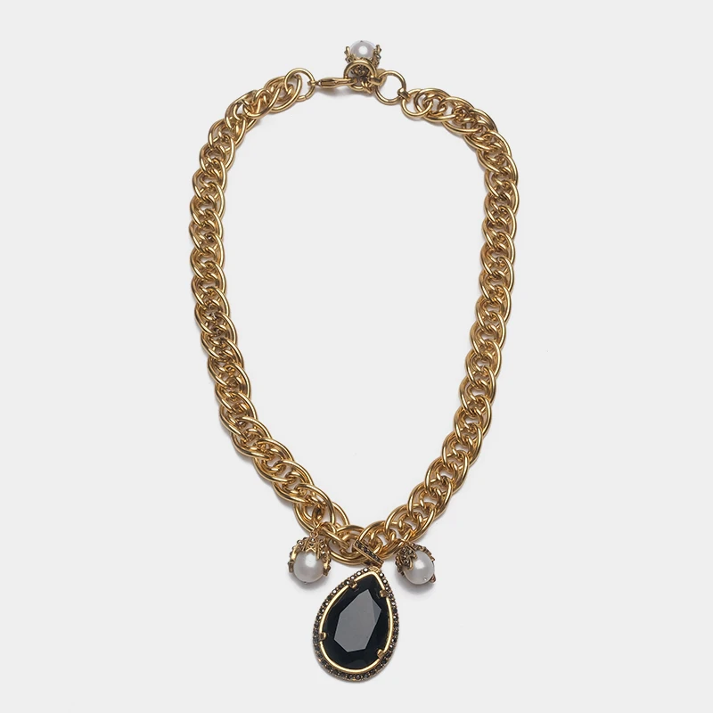 Comprar Collar de perlas vintage con diseño de gota de agua