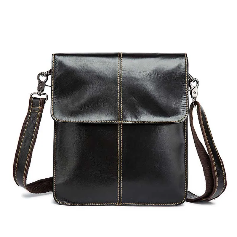 

Brand men shoulder bags Genuine Leather Crossbody Bag Designer Soft skin travel Shoulder Bags Vintage Small square Bag Handbag