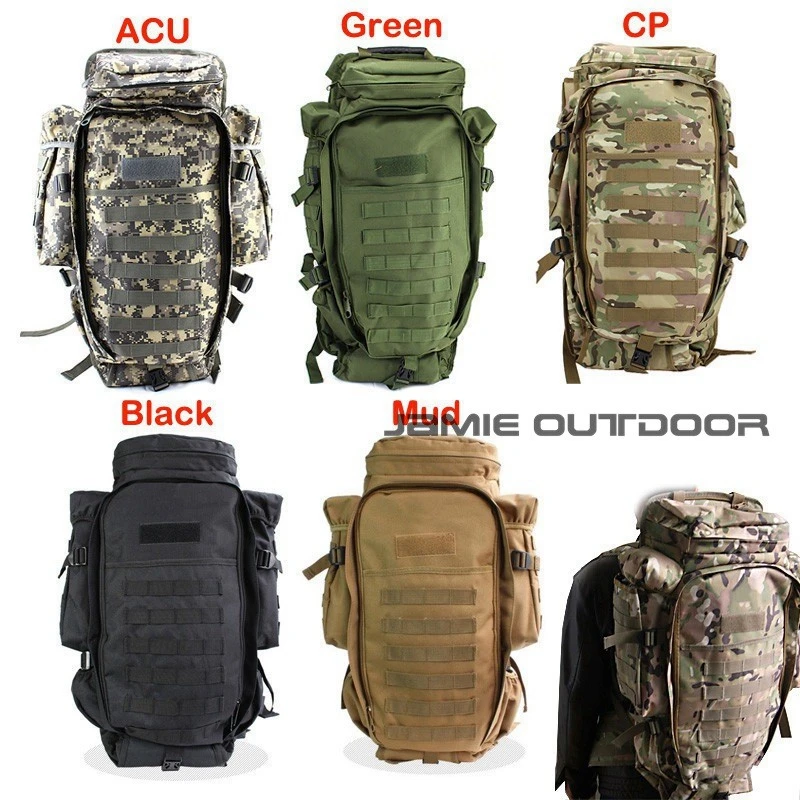 60L Tactical Rifle Carry Backpack Shotgun Bag Airsoft Paintball Hunting