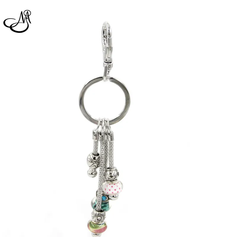 Big hole beads charms keychain For Women Girl Bag Keychain Pendant