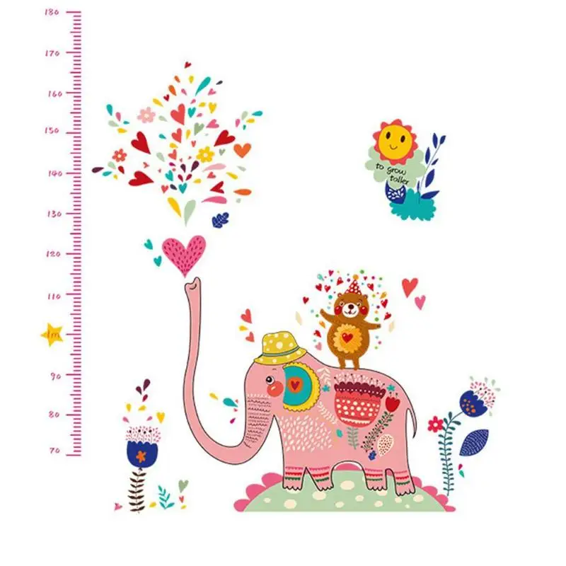 Мультфильм Жираф измерения высоты наклейки настенные наклейки для детского сада Детская комната Декор Chirdren высота линейка Stadio метр - Цвет: B