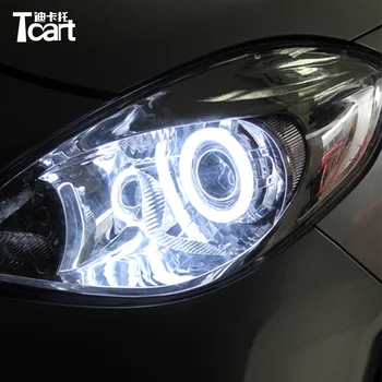 

Tcart 2 Pieces Angel Eyes LED 4014 Angel Eyes Daytime Running Lights70mm/80mm/90mm Car Fog Lights accessories for BMW for Benz