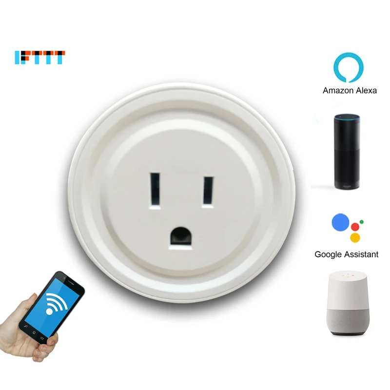 

Smart US Plug Socket Wifi Adapter Outlet Tuya App Remote Wireless Control Switch Smart Google Home IFTTT Alexa Drop Shipping