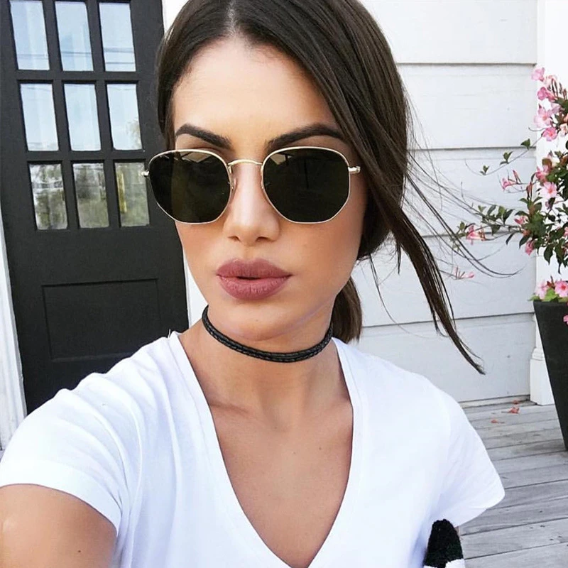 Diseño de marca gafas de sol retro lentes transparentesmujer Diseño de marca gafas de sol retro lentes transparentesmujer