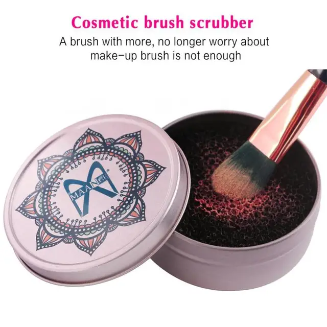 Best Offers 1pc Reusable Sponge Makeup Brush Cleaner Powder Cleaning Mat Box Cosmetic Tool Quick Color Off Make Up Brushes Cleaner Best Offers 1pc Reusable Sponge Makeup Brush Cleaner Powder Cleaning Mat Box Cosmetic Tool Quick Color Off Make Up Brushes Cleaner