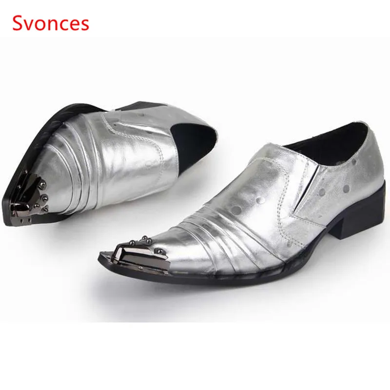 men silver prom shoes