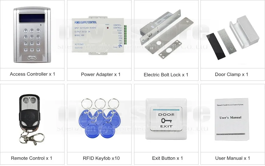 DIYSECUR дистанционное управление RFID дверь контроля доступа система блокировки Комплект+ Электрический Болт замок системы безопасности с кнопкой дверного звонка