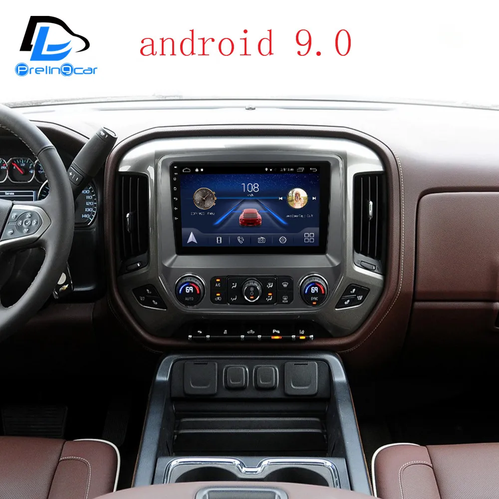 Cheap Android 9.0 Car DVD GPS Stereo Audio Navigation System for Chevrolet Silverado GMC sierra 2014-2018  years Radio player 1