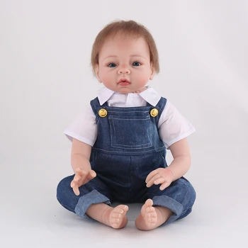

55cm Silicone Reborn Baby Dolls Baby 22inch vinyl newborn collectible Doll boy reborn modeling real touch Reborn Xmas gift