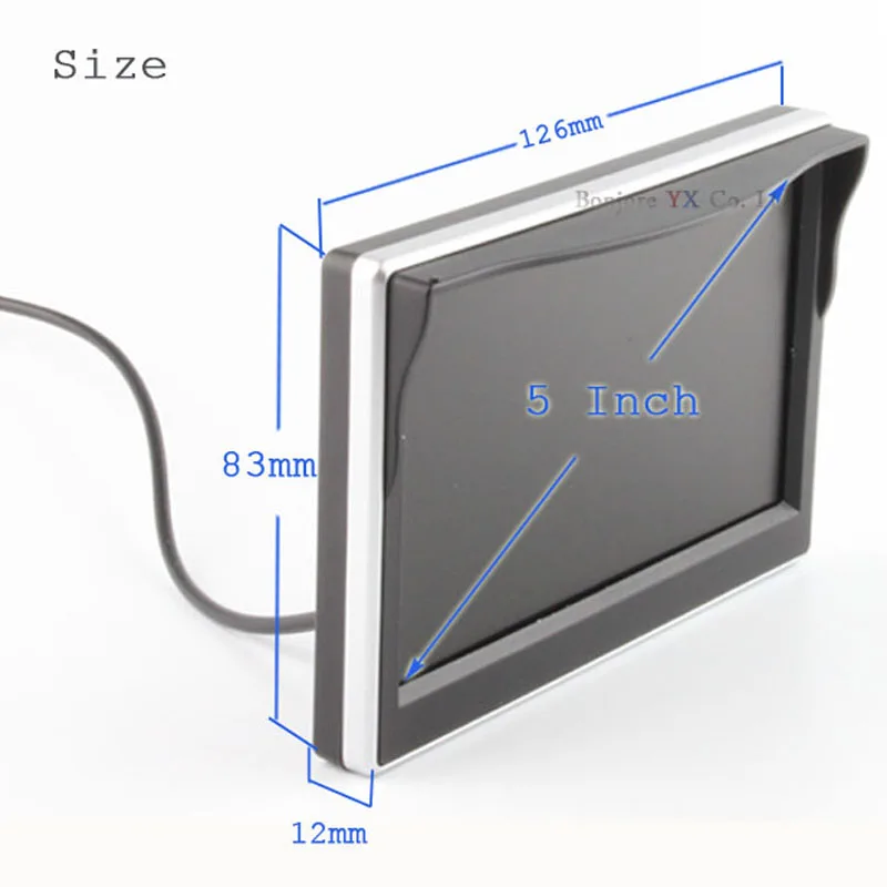 Koorinwoo HD " цифровой цветной TFT 800*480 lcd Автомобильный зеркальный монитор экран 2 видео вход беспроводное окно в тире помощь при парковке