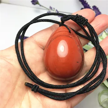 

Natural Red Jade Stone Crystal Yoni Egg Gemstone Massage Stone With Rope Chain Pelvic Floor Muscle Vaginal Exercise