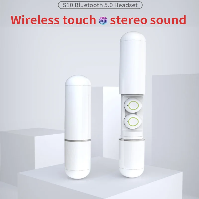 Ture Mini S10 TWS новые оригинальные беспроводные наушники Bluetooth 5,0 с сенсорным управлением, наушники, гарнитура, спортивные наушники с внешним аккумулятором