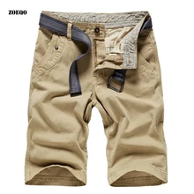Мужские пляжные шорты, хлопковые мужские шорты, мужские шорты-карго, летние повседневные Прямые однотонные хлопковые шорты