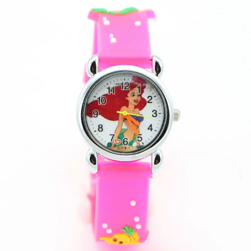 Русалочка Популярные 3D часы детские часы рождественские подарки Relogios feminino watchwrist - Цвет: as picture