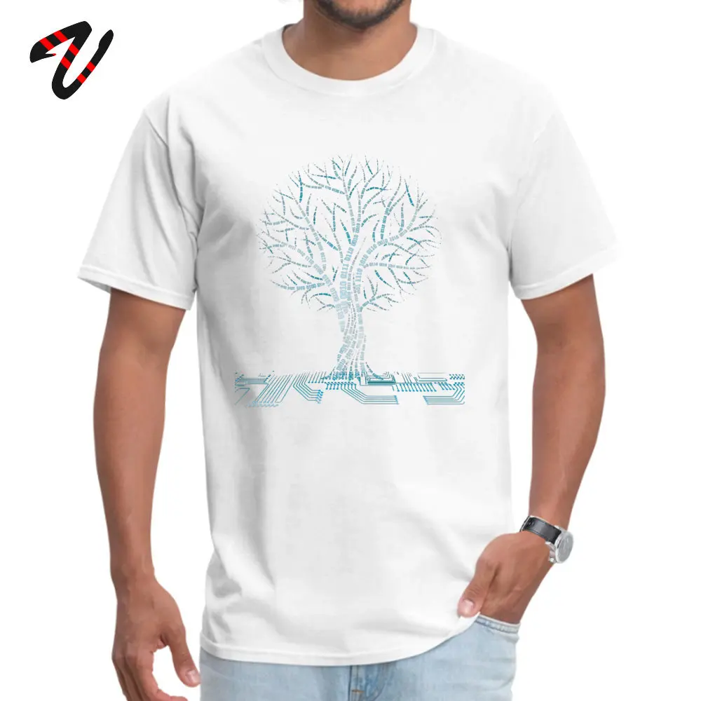 Europe Casual Tshirts 2018 New Summer Fall Short Sleeve Crew Neck Tops Tees Pure Cotton Men Unique Tops Tees Top Quality Cool Binary Tree Coding Computer Science T Shirts Gifts for Women Men15840 white
