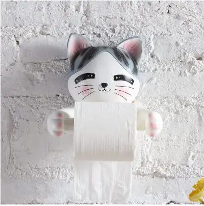 Креативный милый держатель для туалетной бумаги в виде собачки, декоративный держатель для туалетной бумаги, бумажная стойка для полотенец, рулонный лоток - Цвет: 4