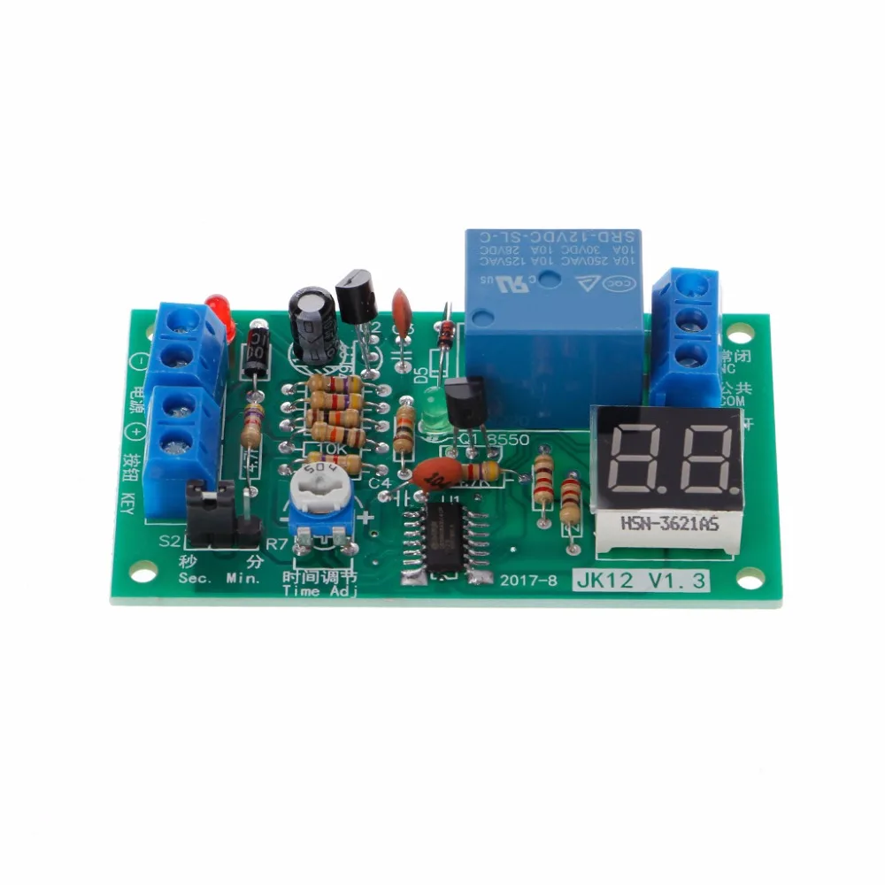 DC12V 1500W 0-999H Digital Display Time Delay Relay Timer Cycling Module S60