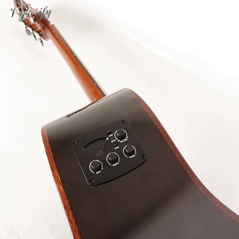 hand made flame maple acoustic guitar with electric tuner factory made hand made flame maple acoustic guitar with electric tuner factory made