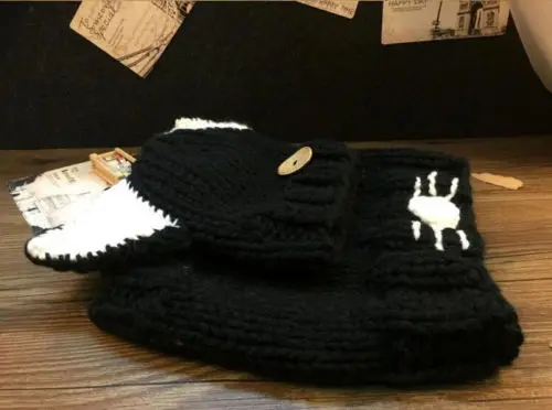 Bomhcs Обувь для девочек кошка шарф шляпа воротник шерсть вязаная шапка От 1 до 6 лет для маленьких детей шляпы