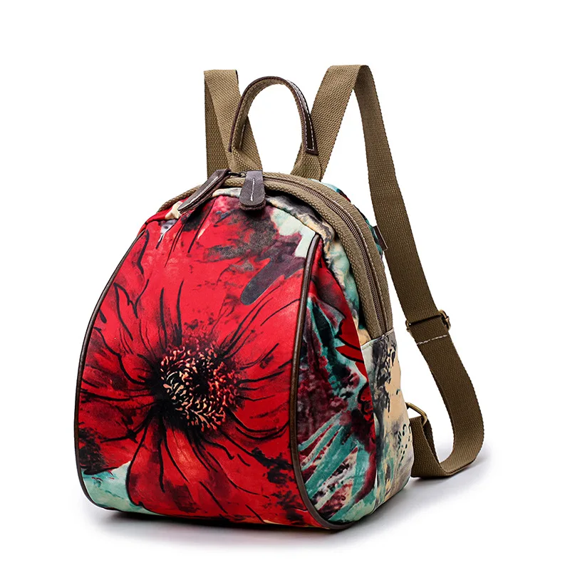 

Oxford Cloth Shoulder Bag Female and Summer New Leisure Travel Women's Backpack Dual-use Canvas Mummy Bag Two Colors