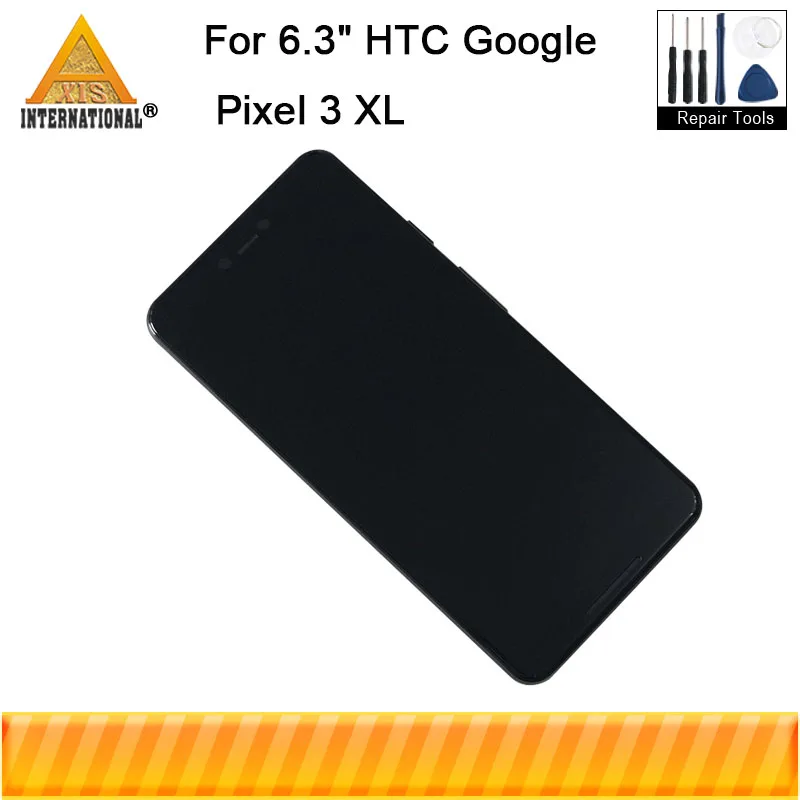 - 63Original Supor Amoled Axisinternational Fo HTC Google Pixel 3 XL LCD Screen Display FrameTouch Panel Digitizer Pixel 3XL