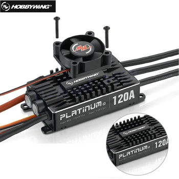 

Original Hobbywing Platinum Pro V4 120A 3-6S Lipo BEC Empty Mold Brushless ESC for RC Drone Aircraft Helicopter