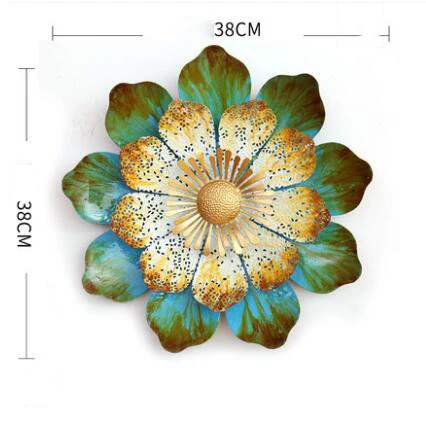 Роскошная креативная домашняя стена из кованого железа, искусственный цветок, ремесла, настенное цветочное панно, подвесное украшение для гостиной - Цвет: style3