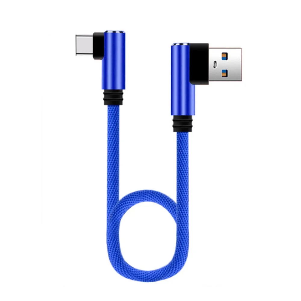 20 см короткий микро-usb данные кабельного USB для синхронизации данных кабель для смартфона - Цвет: Синий