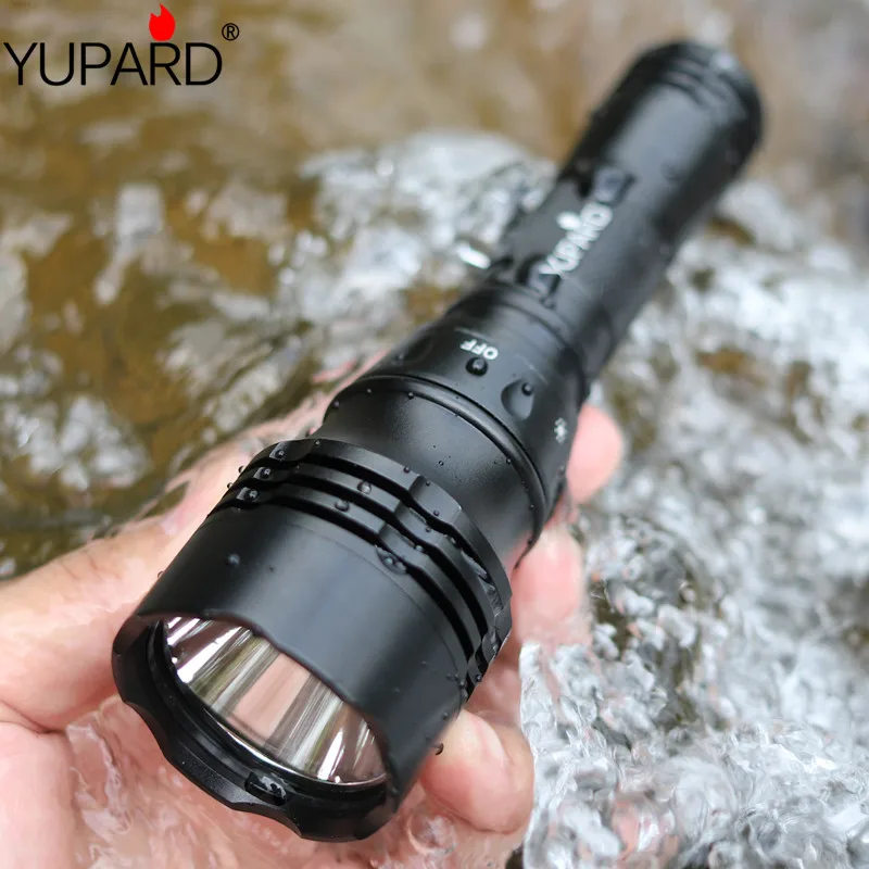 

YUPARD bright XML- L2 LED Underwater Diving Flashlight Torch Light Lamp Waterproof super T6 LED For 1x18650 rechargeable battery