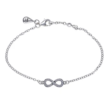 

Ajax 100% 925 Sterling Silver Fashion Bracelets For Women 8 -Shape Chain Bracelet Party Trendy Jewelry