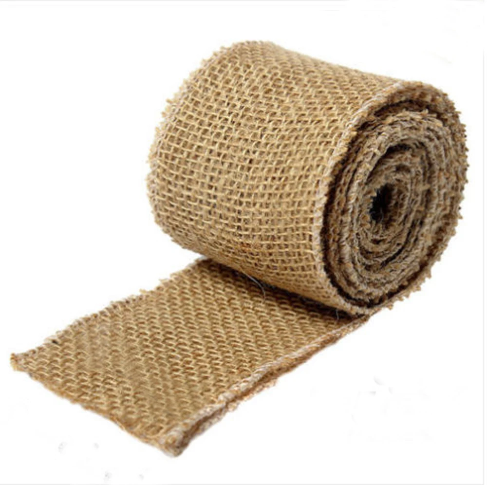 Винтажный 3YD/9FT x 17CM Hessian натуральный рулон из джута мешковины для свадебной вечеринки банкета дома стул створки аксессуары Сувениры