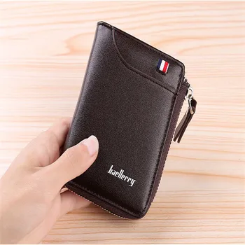 

Wallet men zipper around big capacity men wallets leather style fashion male clutch men's purse male wallet